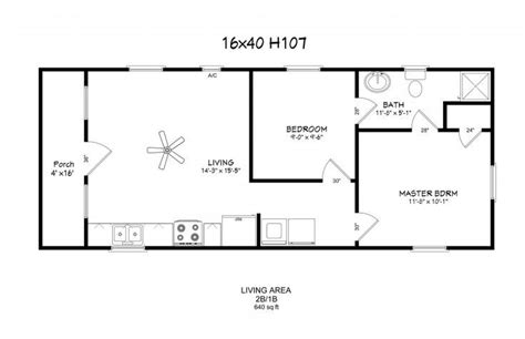 16X40 Mobile Home Floor Plans - floorplans.click