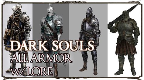 DARK SOULS 1 ALL ARMOR w/ LORE PTD EDITION - YouTube