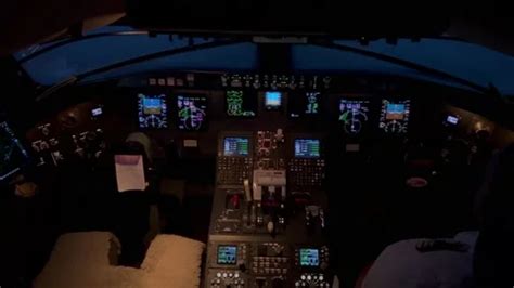 Night view of a cockpit in a night fligh... | Stock Video | Pond5