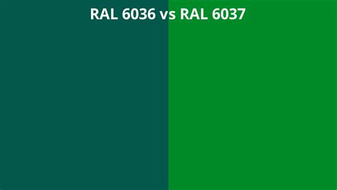 RAL 6036 vs 6037 | RAL colour chart UK