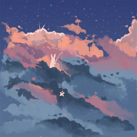 Clouds are hella confusing. So I added a bunny. . . . #digitalart # ...