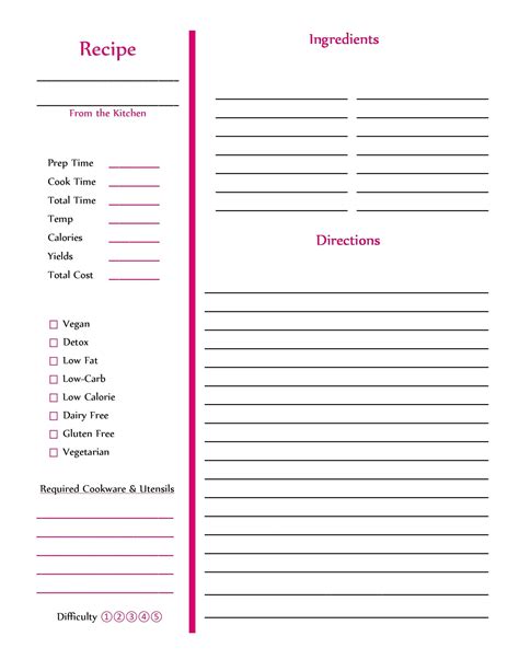 42 Perfect Cookbook Templates [+Recipe Book & Recipe Cards]