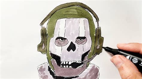 How To Draw Ghost From Call Of Duty