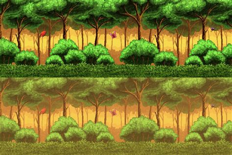 Pixel Art Forest 2D Backgrounds - CraftPix.net