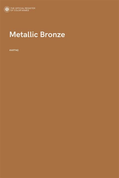 Metallic Bronze - Color Name of Hex #A97142