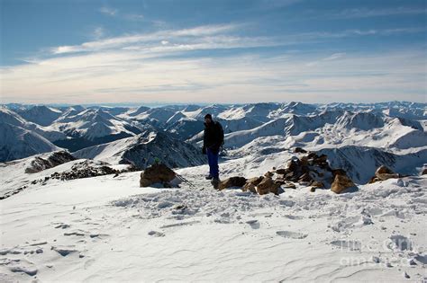 Summit of Mount Elbert Colorado in Winter Photograph by Steven Krull ...