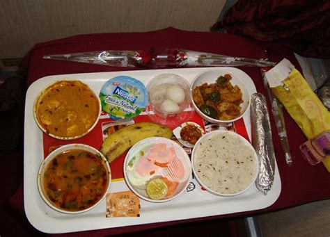 Exploring travel food ideas; this is dinner meal on an Indian train ...