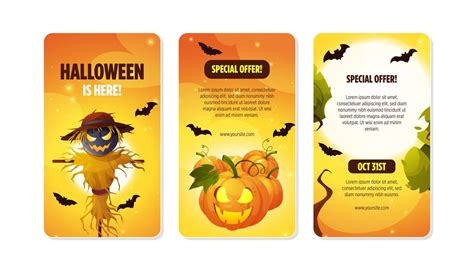 Premium Vector | Halloween social media stories