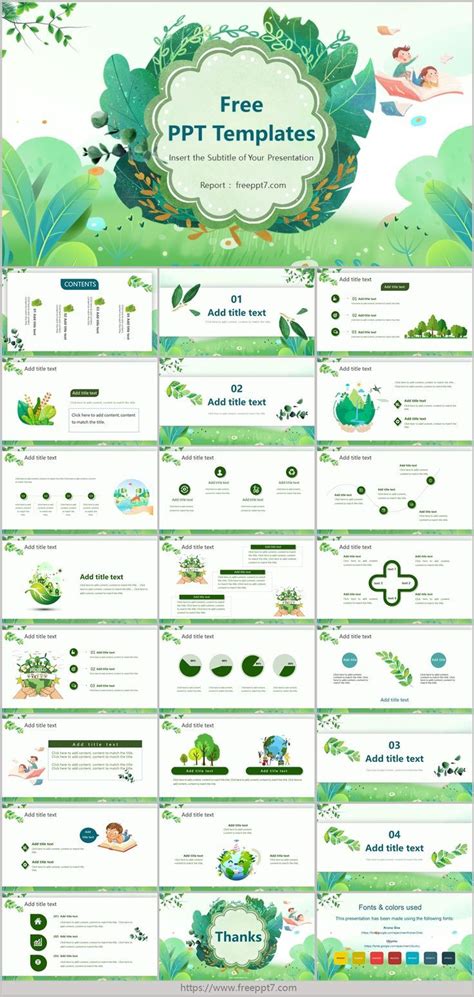 Green Fresh Education Theme PowerPoint Templates & Google slides in ...