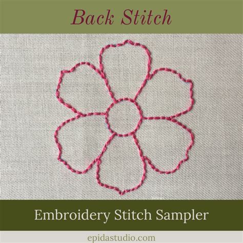 Stitching a motif with backstitch | Epida Studio