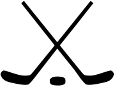 Crossed Ice Hockey Sticks And Puck Clipart Transparent - Hockey Stick ...