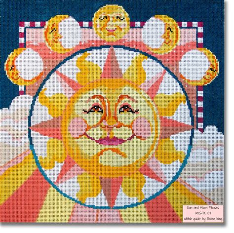 Needlepoint Study Hall: The Sun, The Moon and The Eclipse