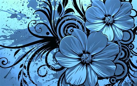 Blue | Blue flower wallpaper, Blue flowers background, Blue flowers