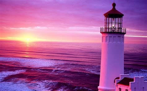 Beautiful Sunset LightHouse Wallpapers HD / Desktop and Mobile Backgrounds