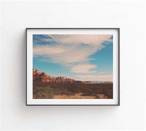 Desert Landscape Print, Sedona Art, Southwest Decor, Red Rocks Photo ...