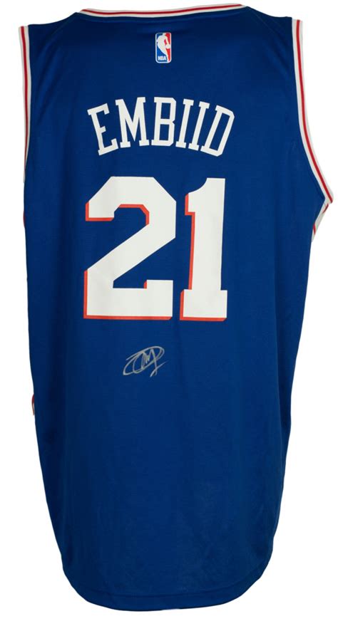 Joel Embiid Signed Philadelphia 76ers Nike Jersey (Fanatics Hologram ...