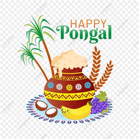 Pongal Festival Vector Art PNG, Happy Pongal Harvest Festival, Pongal ...