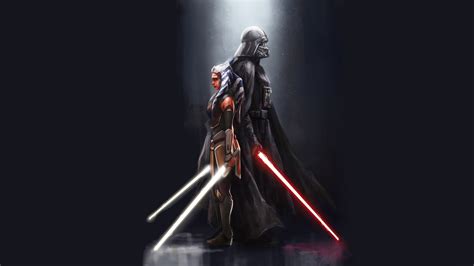 2560x1440 Resolution Ahsoka Tano x Darth Vader 1440P Resolution ...