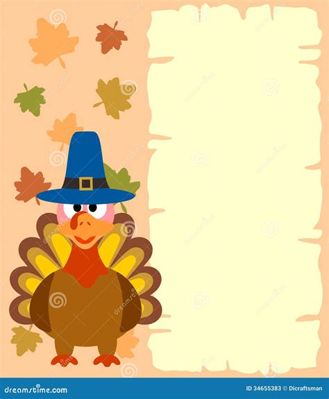 Thanksgiving Background with Turkey Stock Vector - Illustration of ...