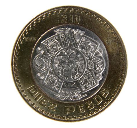 Ten Pesos Coin stock image. Image of coin, white, pesos - 7888653