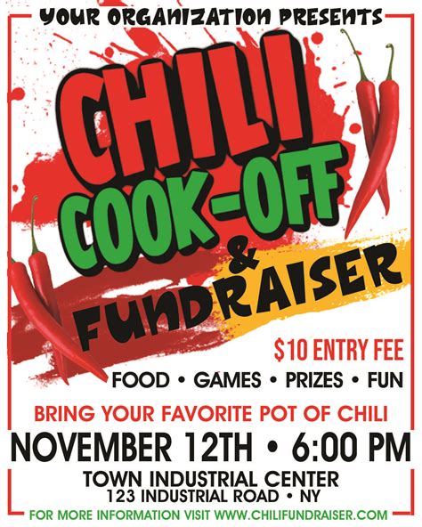 Chili Cook off Flyer EDITABLE Event Flyer Poster | Etsy | Flyer, Event ...