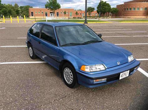 1991 Honda Civic Hatchback Blue FWD Automatic DX ONLY 30K Miles ...