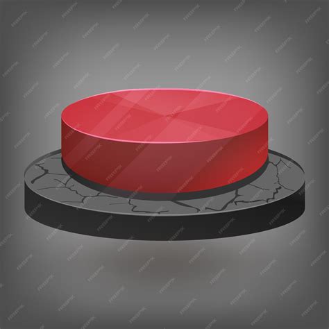 Premium Vector | Red button for the game, web icon for the mobile ...