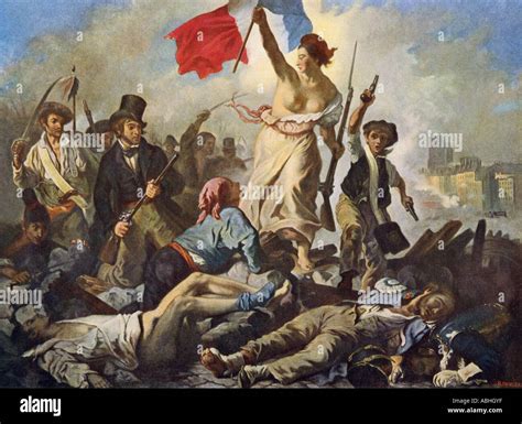 Liberty Leading the People by Eugene Delacroix Stock Photo: 7370174 - Alamy