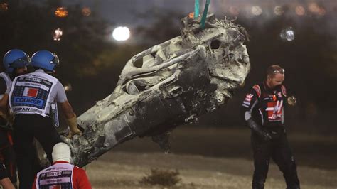 Bahrain F1 crash: Romain Grosjean survives horrific fireball | The ...