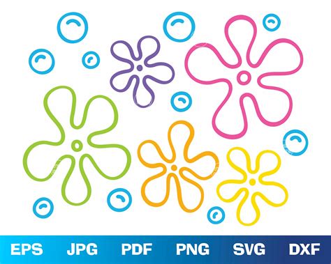 Bikini Bottom Flowers Svg,Flower Svg,Flower Pattern Svg,Spongebob ...