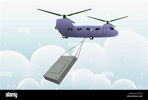 Helicopter carrying cargo Stock Photo - Alamy