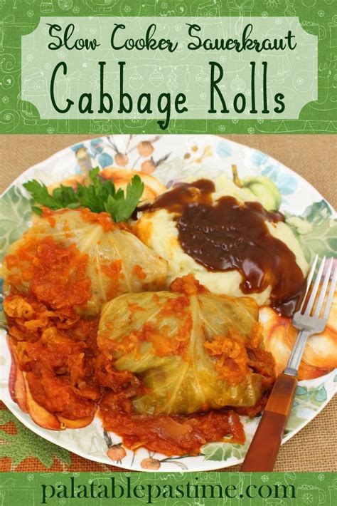 Sauerkraut Cabbage Rolls (Slow Cooker)