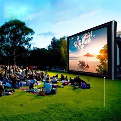 Outdoor Inflatable 6x4m Home Cinema Projector Screen With Blower Fan ...