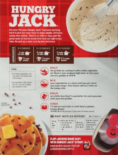 Hungry Jack Complete Chocolate Chip Pancake Mix and Waffle Mix, 28 oz ...