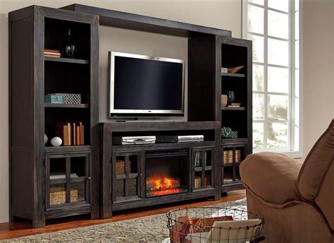 Gavelston Entertainment Wall with Fireplace Option from Ashley ...