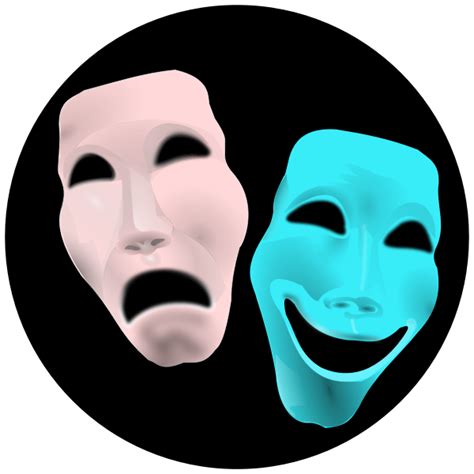 Theater masks vector clip art | Free SVG