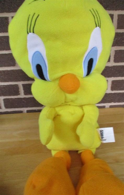 Six Flags Looney Tunes Tweety Bird BIG 34" Tall Plush Stitched Eyes ...