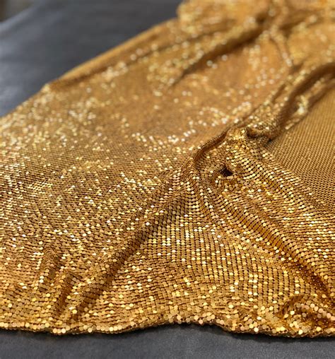 Gold Metal Mesh Fabric