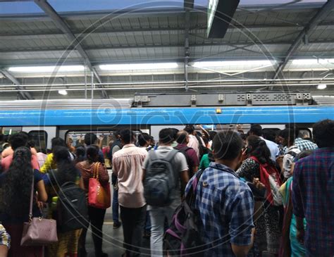 Image of Hitec City Metro Station on a busy day-GC046341-Picxy