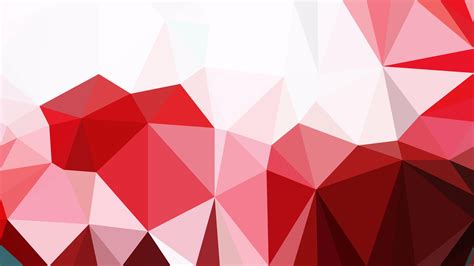 Free Red and White Polygon Pattern Abstract Background