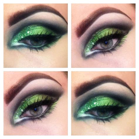 Green glitter halloween eye | Halloween eyes, Makeup, Green glitter