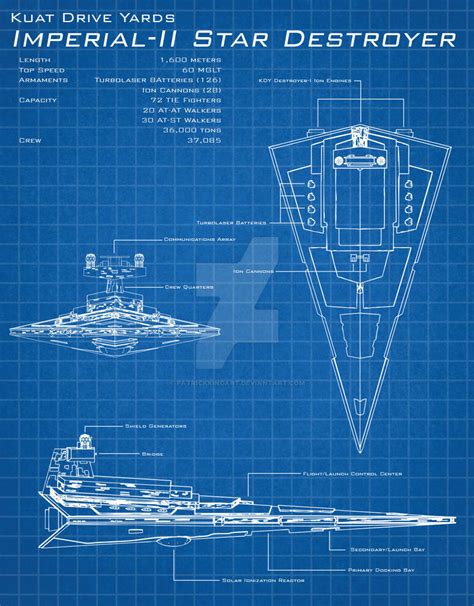 Star Wars Blueprints - Imperial Star Destroyer by patrickkingart on ...