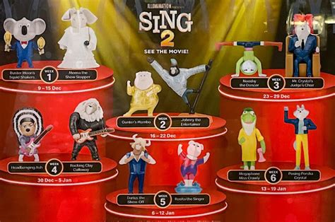 McDonald's Happy Meal Toys December 2021 : Sing 2 - TheWackyDuo.com ...