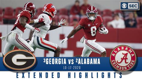 #3 Georgia Bulldogs vs. #2 Alabama Crimson Tide: Extended Highlights ...