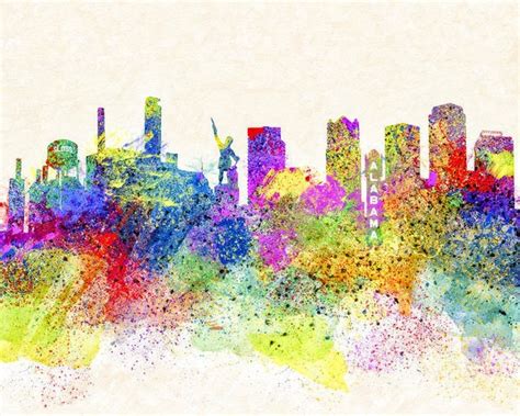 Birmingham Skyline Art - Colorful Alabama Art Print by Mark Tisdale