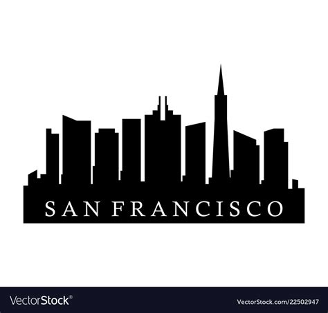 San francisco skyline Royalty Free Vector Image