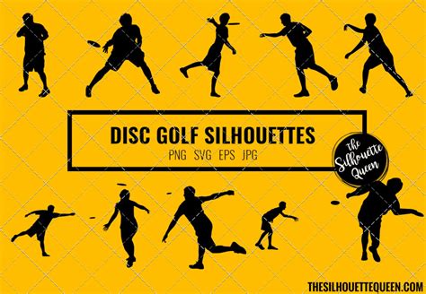 Disc Golf Silhouette Disc Golf Clipart Disc Golf Sports - Etsy