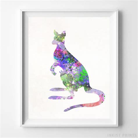 Kangaroo Print Kangaroo Poster Kangaroo Art Animal - Etsy