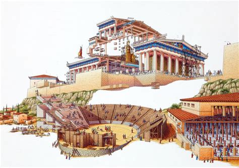 Resultado de imagen para athens illustration | Ancient athens, Ancient ...