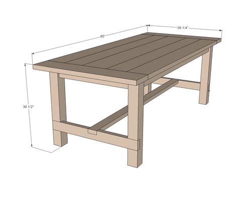 Farmhouse Kitchen Table Plans